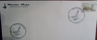 Canada 1984 Railroadiana First Day Cover Limited Edition #52 of 80, 64 cents