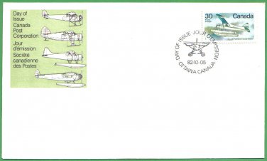 CANADA FDC 1982 ARMY AIRPLANE DE HAVILLAND  DHC-2 BEAVER
