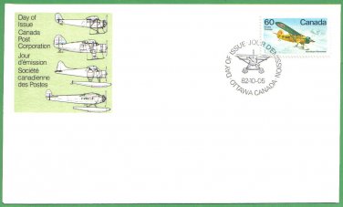 1982 CANADA FDC NOORDUYN NORSEMAN 60C STAMP #971 CP DAY OF ISSUE COVER