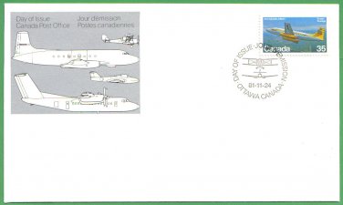 1981 FDC AVRO CANADA C-102 JETLINER TRANSPORT AIRCRAFT #905 DAY OF ISSUE COVER