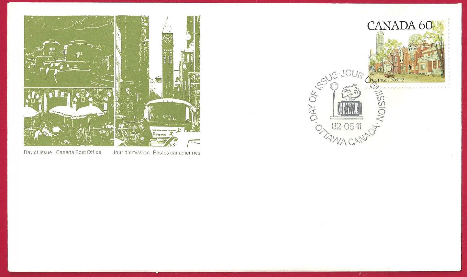 1982 Canada 60c OFDC # 723c ONTARIO STREET SCENE