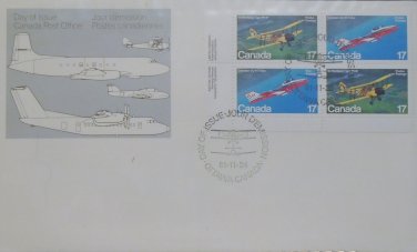 CANADA FDC 1981 ARMY AIRPLANE Tiger Moth & C-41 Tudor
