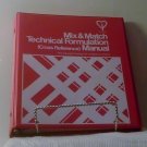 Mix & Match Inks Technical Formulation (cross reference) Manual