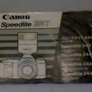 Canon Speedlite 244T Instruction Manual