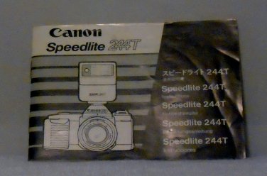 Canon Speedlite 244T Instruction Manual