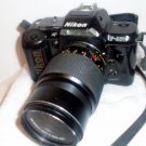 Nikon AF F-401s 35mm Camera with Konica Hexar AR 135mm F3.5 Lens Field Bag