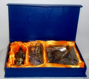 Vintage Chinese Bronze Horses -Lighter, Key Holder, Bottle Opener, Ash Tray set from late 1900's