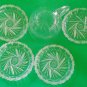 Crystal tea cup pinwheel design + 4 Coasters
