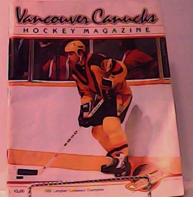 1982 Vancouver Canucks Hockey Magazine