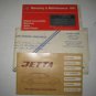 Vintage VW 1981 Jetta Owners Manual Purchased from Avox VW Bronx NY