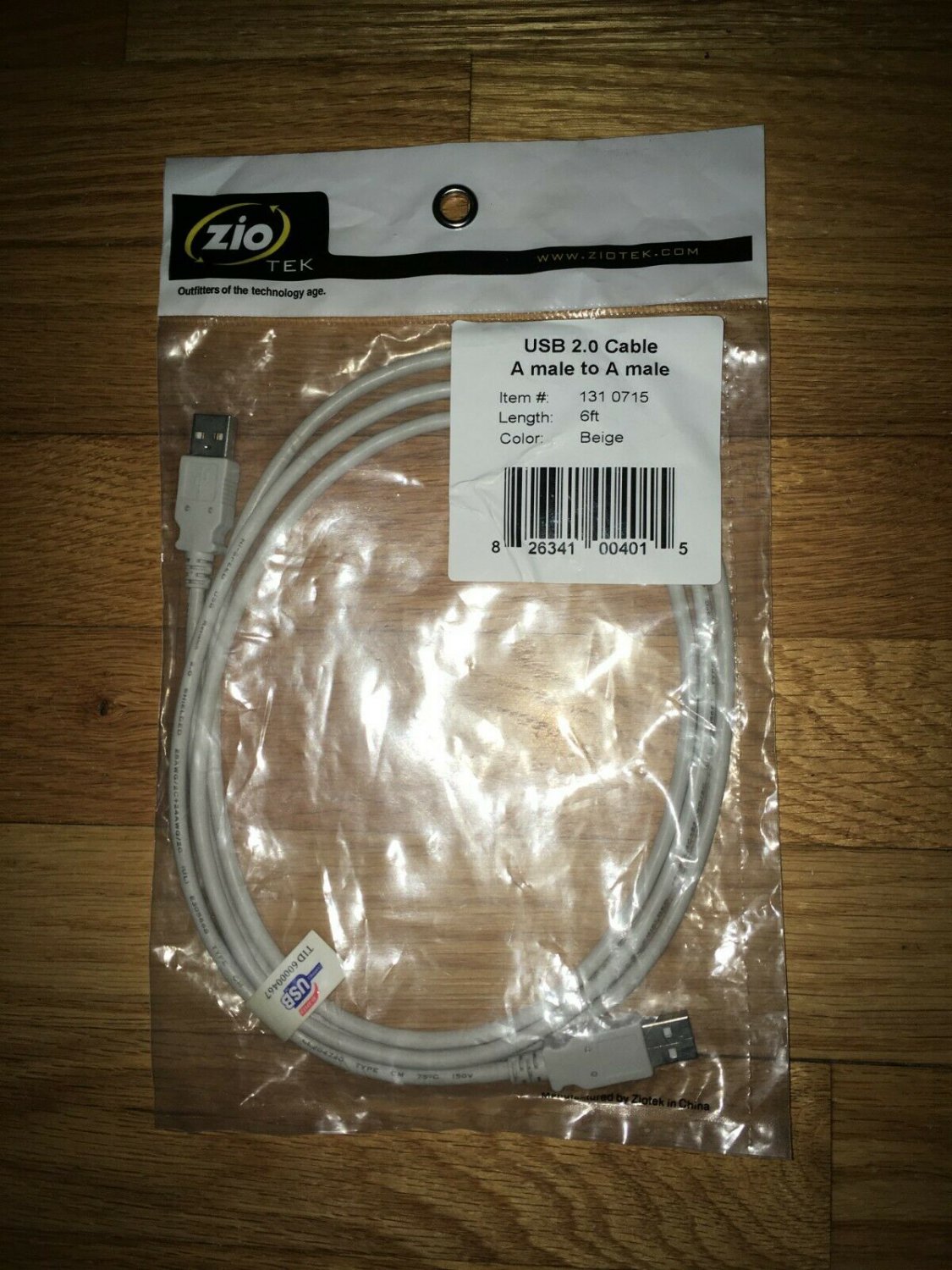 ZIO TEK USB 2.0 Extender Extension Cable Cord Type A Male to A Male