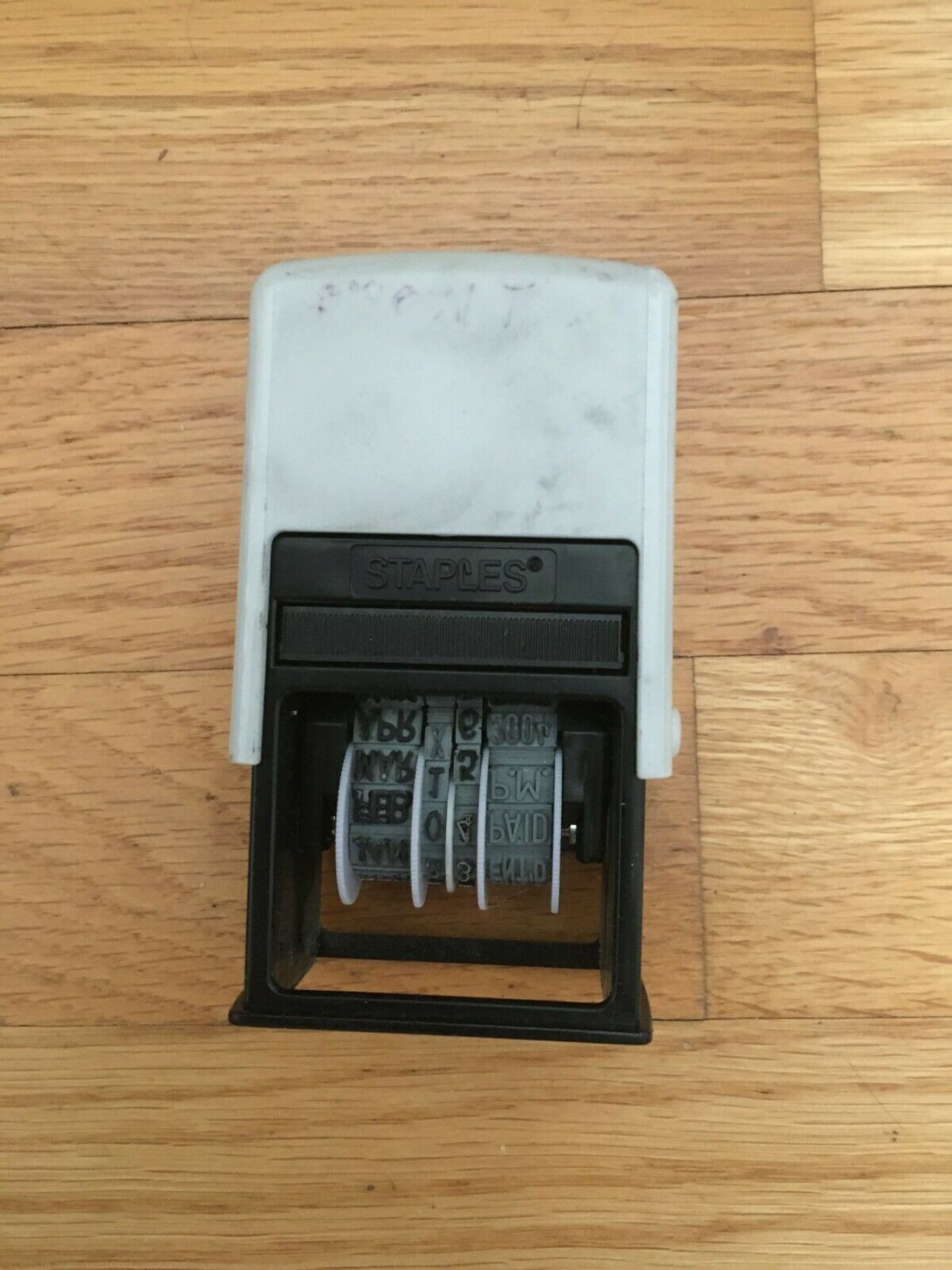 Staples Date Stamp and Bates Black Ink