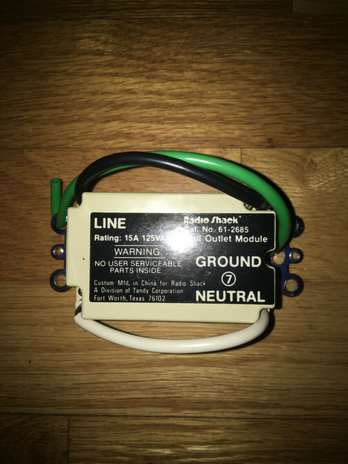 Remote Controlled Wall Outlet Radio Shack Part Number 612685