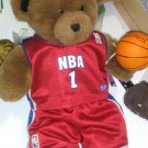 Build a bear boy with authentic NBA jersy.