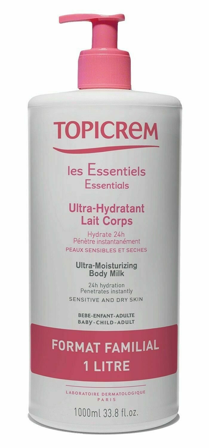 Topicrem Essentials Ultra-Moisturizing Body Milk 1000ml 1L