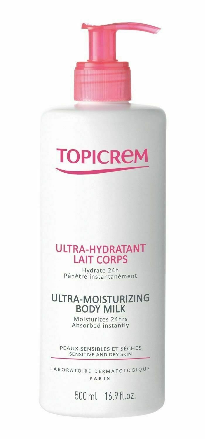 Topicrem Ultra Moisturizing Body Milk 500ml 16.9 fl.oz.  Exp 02/2022