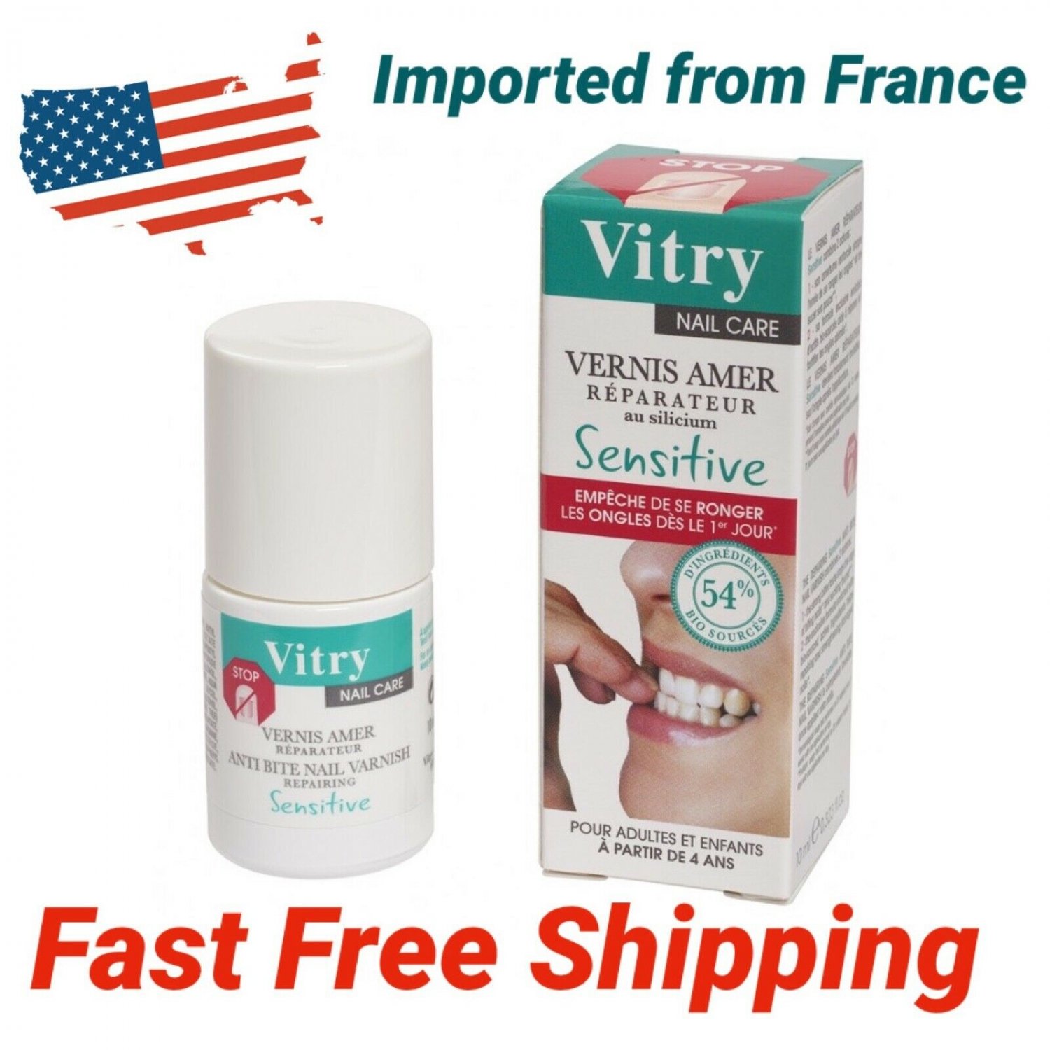 Vitry Anti Bite Stop Thumb Sucking Bitter Nail Varnish - Repairing -  From Age 4