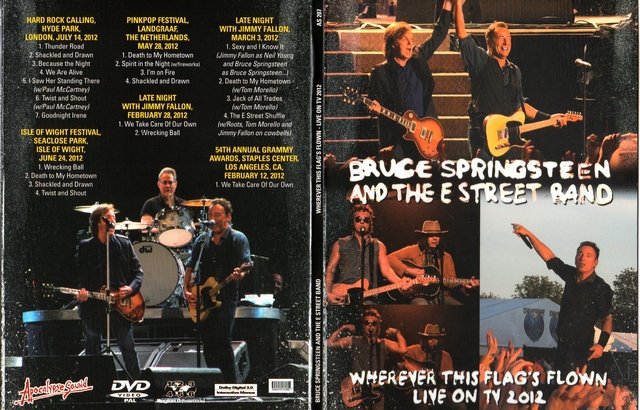 Bruce Springsteen 2012 Wherever This Flag's Flown DVD