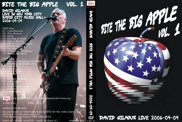 David Gilmour 2006-04-04 Bite The Big Apple Vol.1 2 DVD
