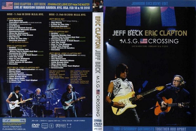 Eric Clapton & Jeff Beck 2010-02-18-19 Madison Square Garden, New York, NY 2 DVD