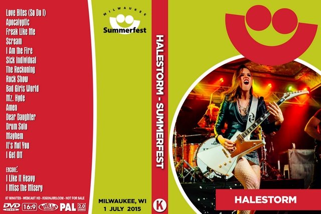 Halestorm 2015-07-01 Milwaukee, WI DVD