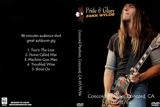 Pride & Glory 1994-07-31 Concord Pavilion, Concord, CA DVD