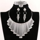 FASHION CHOKER NECKLACE SET BSG509-SIL
