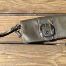 Coach Wristlet / Wallet Snap Closure Dark Moss Green Patent Leather 9"x 5" EUC~!