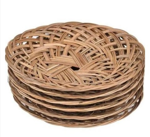 Plate woven plate bamboo woven plate rattan woven bamboo plates 50 pcs