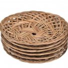 Plate woven plate bamboo woven plate rattan woven bamboo plates 50 pcs