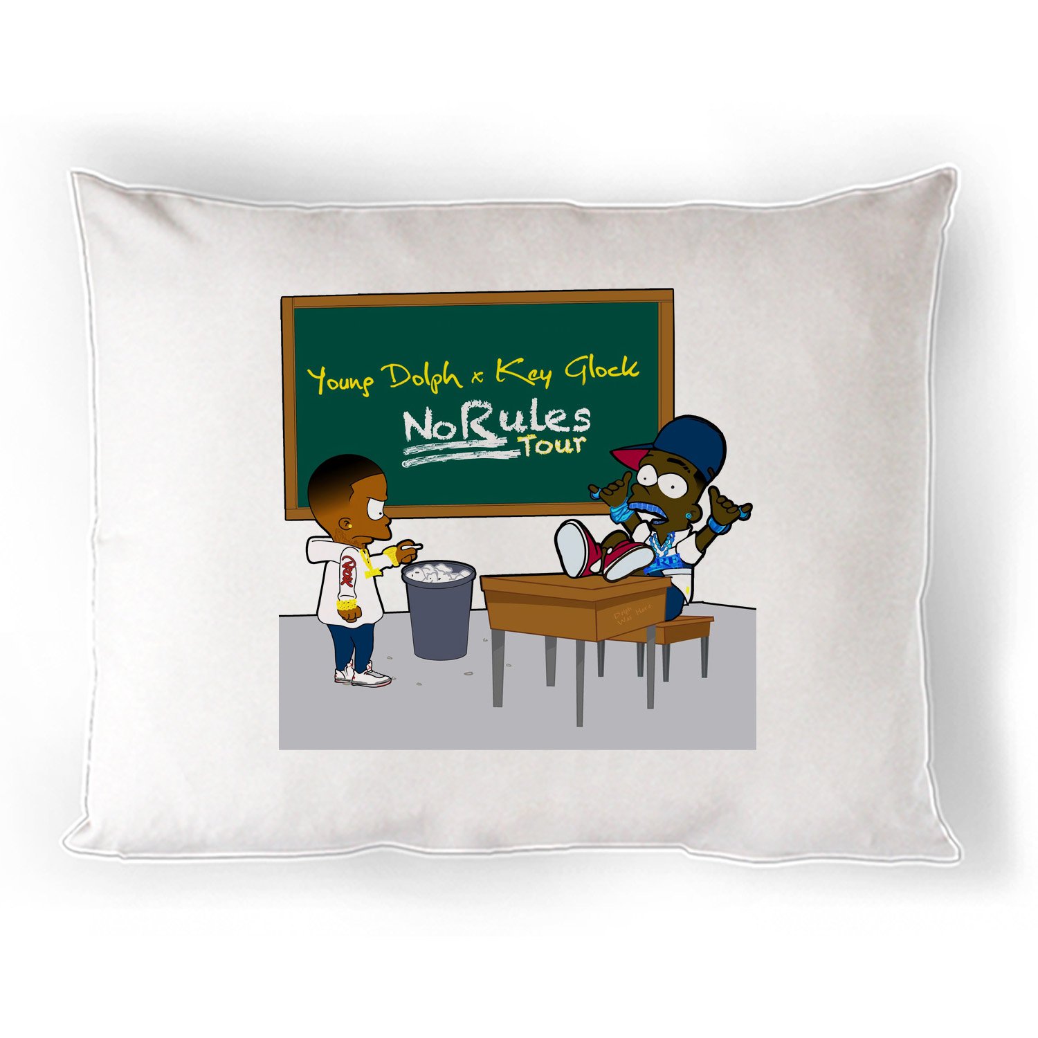 YOUNG DOLPH, KEY GLOCK - NO RULES TOUR Album Pillow Cases