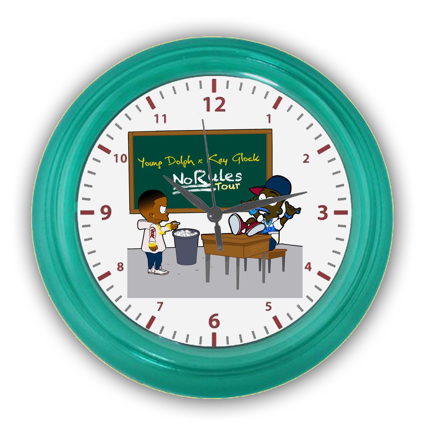 YOUNG DOLPH, KEY GLOCK - NO RULES TOUR Concert Album Wall Clocks