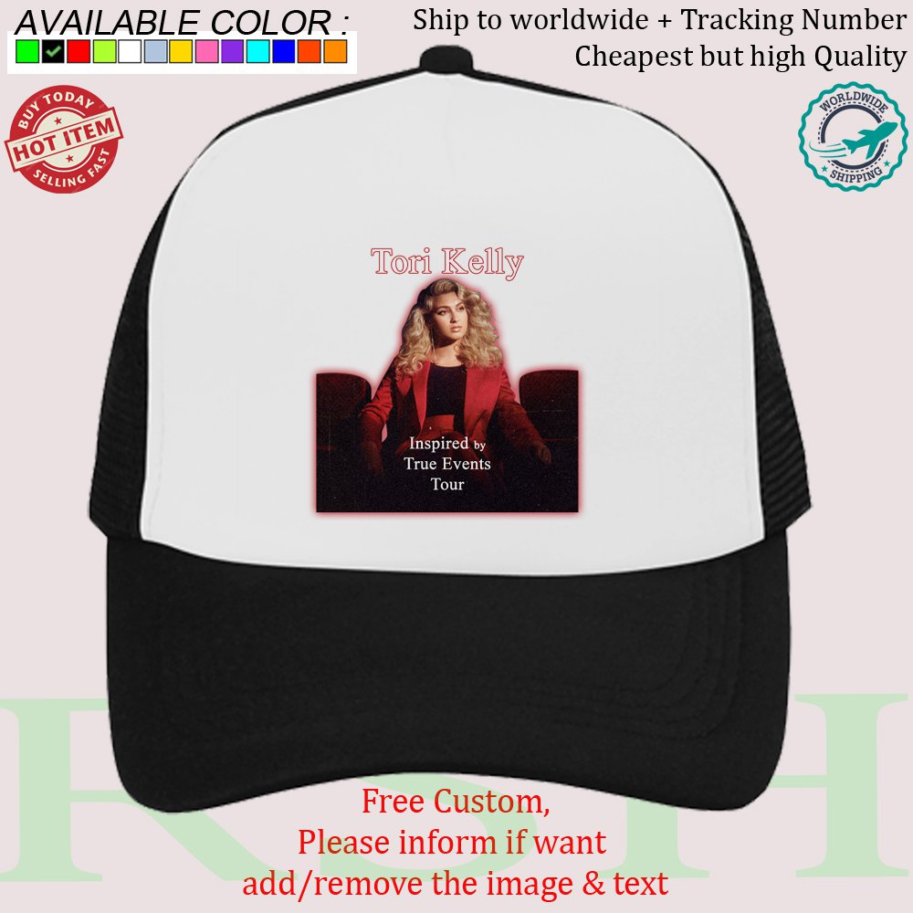 TORI KELLY - INSPIRED BY TRUE EVENTS TOUR Concert Album Hats Caps