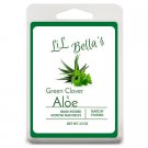 Green Clover & Aloe Soy Wax Melts Clamshell 6 piece Handpoured Strongly Scented