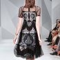 Vintage Printed Gauze Short Sleeve Dress