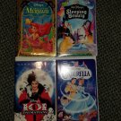Lot Of Four Walt Disney Original Films Mermaid Dalmations Cinderella Sleeping Be