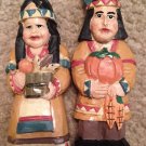 Native American (Indian) Harvest Couple Holiday Family Figurines