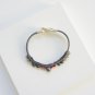 Mens Protection Leather Strap Carnelian Obsidian Bracelet