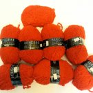 Bergere De France Teddy Yarn Cruella Red LOT of 7 Skeins Plus 1 Partial Skein !*