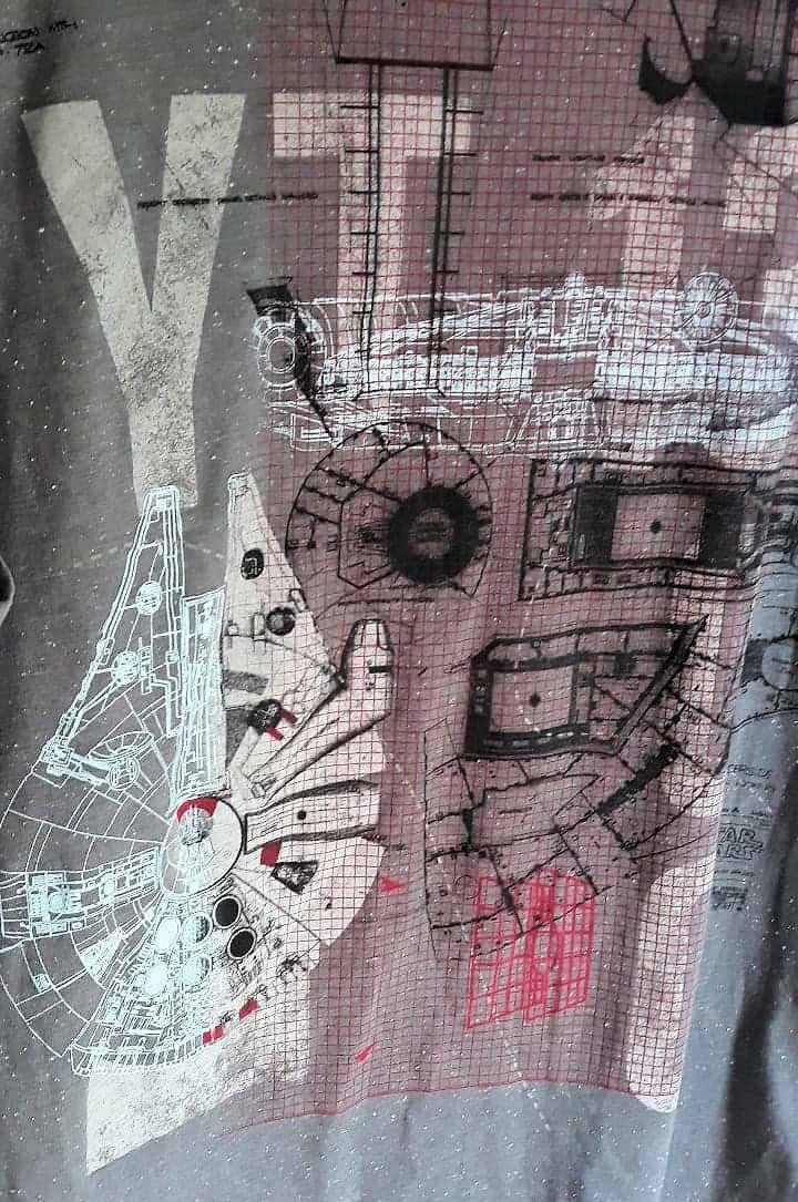 Star Wars Maglietta Uomo - Falco Del Millennio Schematics - Stampa USA