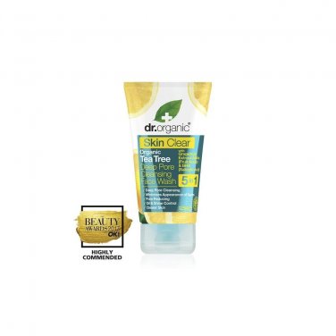 DR. ORGANIC Skin Clear 5 in 1 Deep Pore Cleansing Face Wash 125ml