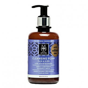 Apivita CLEANSING Foam Cleanser Face & Eye with Olive & Lavender 300ml