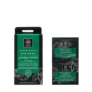 Apivita EXPRESS BEAUTY Dark Circles & Signs of Fatigue Recovery Eye Mask with Ginkgo 2 x 2ml