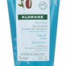 KLORANE NOURISHING SHOWER GEL WITH ORGANIC CUPUAÇU BUTTER TIARE WATER 75ML