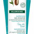 KLORANE NOURISHING SHOWER GEL WITH ORGANIC CUPUAÇU BUTTER TIARE WATER 200ML