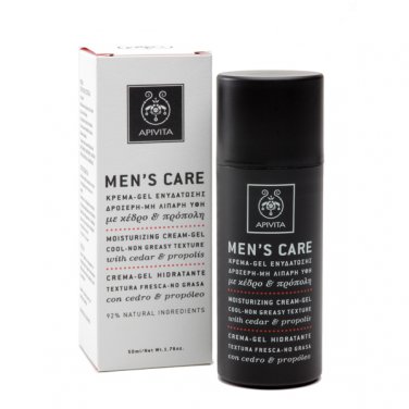 Apivita MENS CARE Moisturizing Cream-Gel with Cedar & Propolis 50ml