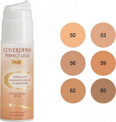 Coverderm Perfect Legs Waterproof Make Up Fluid 65 SPF40 75ml