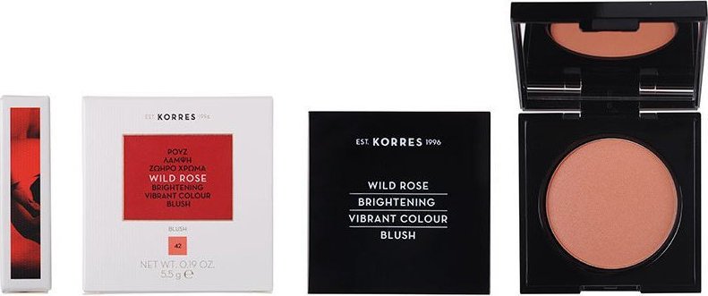 KORRES Wild Rose Brightening Vibrant Colour Blush 5.5gr 42 Luminous Apricot