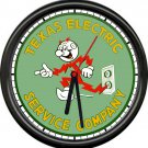 Reddy Kilowatt Texas Electric Service Company Utilities Retro Sign Wall Clock