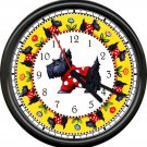 Scottie Dog In Red Sweater Scottish Terrier Collectible Gift Sign Wall Clock Scottie Dog In Red Sweater Scottish Terrier Collectible Gift Sign Wall Clock